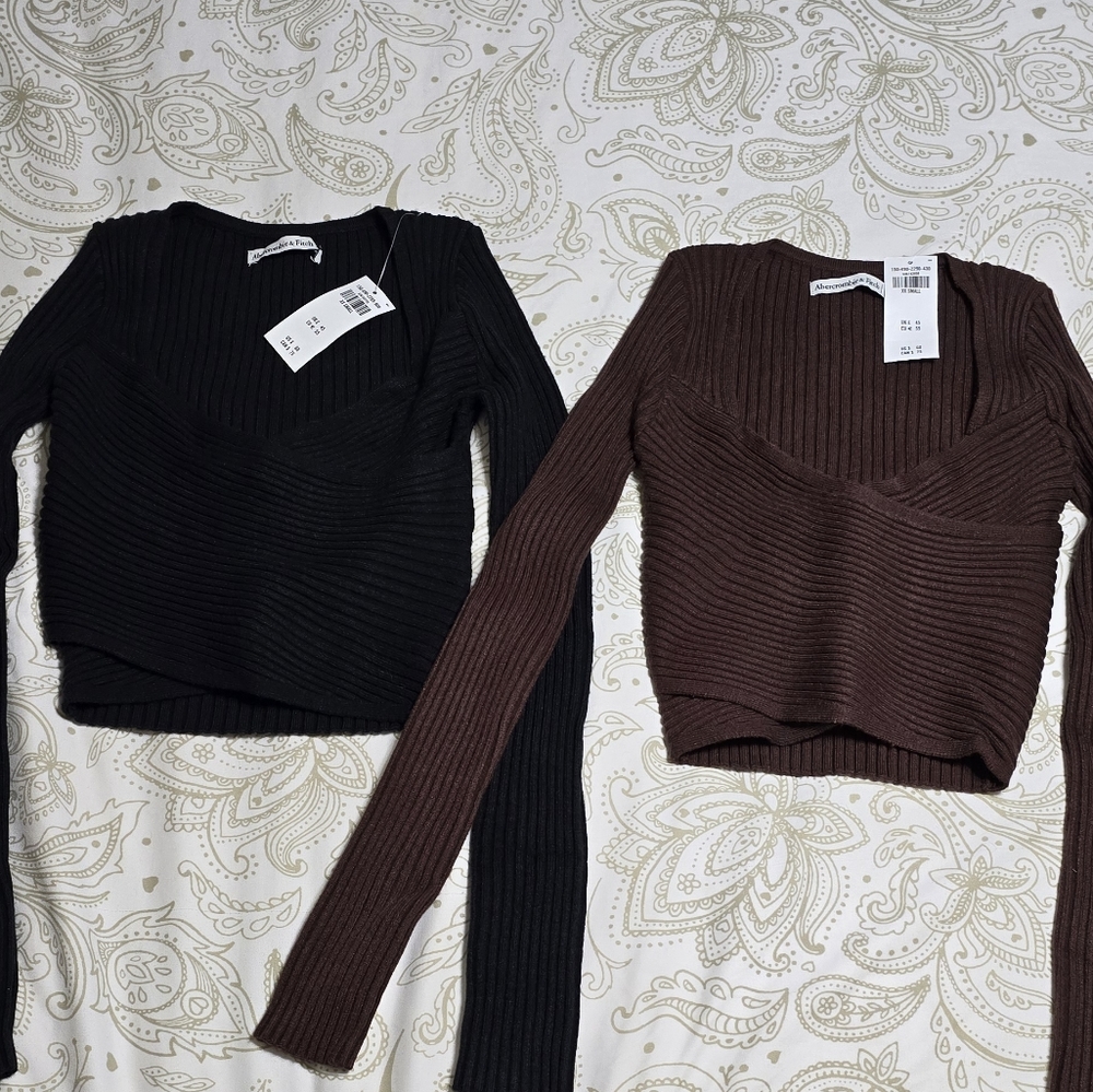 Abercrombie luxe soft slim wrap sweaters